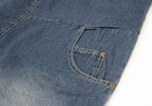 將圖片載入圖庫檢視器 Men's Crush Damaged Denim Unlined Kimono with Pockets Navy: Japanese Traditional Clothes