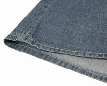 將圖片載入圖庫檢視器 Men's Damaged Denim Unlined Kimono with Pockets Navy: Japanese Traditional Clothes