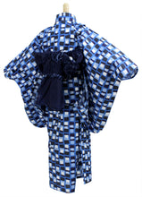 画像をギャラリービューアに読み込む, Girls' Yukata Heko-Obi 2items set :Japanese Traditional Clothes - Freya Blue Scandinavian Design