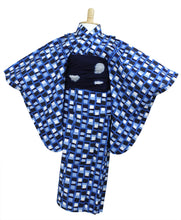 画像をギャラリービューアに読み込む, Girls' Yukata Heko-Obi 2items set :Japanese Traditional Clothes - Freya Blue Scandinavian Design