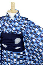 画像をギャラリービューアに読み込む, Girls' Yukata Heko-Obi 2items set :Japanese Traditional Clothes - Freya Blue Scandinavian Design