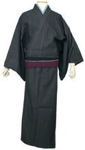將圖片載入圖庫檢視器 Men's Denim Unlined Kimono Stretch Black: Japanese Traditional Clothes