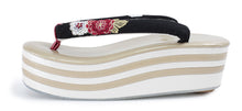 將圖片載入圖庫檢視器 Women's Zori (Japanese Sandals) for Japanese Traditional Kimono : Formal 5 layers 3 layers - Gold White heels x Black hanao