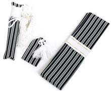 將圖片載入圖庫檢視器 男の子 ポリエステル 袴 小物 セット 7点 ストライプ ブラック