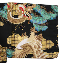 將圖片載入圖庫檢視器 Men's Happi Coat: Kimono Robe - Dragon & Eagle BLACK