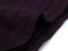 將圖片載入圖庫檢視器 Men's Easy Yukata Coordinate Set of 4 Items For Beginners :Dark Purple/Black Stripe