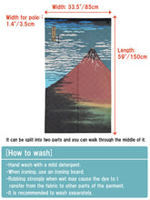 Load image into Gallery viewer, Noren Japanese Doorway Curtain Tapestry Ukiyoe "Red Fuji"