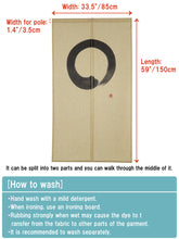 Load image into Gallery viewer, Noren Japanese Doorway Curtain Tapestry "Enso: Zen Calligraphy"