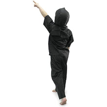 將圖片載入圖庫檢視器 Kids Ninja Jinbei Yukata Robe Kimono for Summer - Black