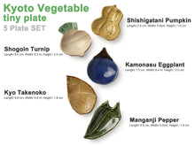 画像をギャラリービューアに読み込む, Tiny plate series &quot;Kyoto Vegetable&quot; - 5 Plate SET
