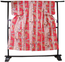 將圖片載入圖庫檢視器 Women's Easy Yukata / Kimono Robe : Japanese Traditional Clothes - "GEISHA" Beauty on Stripe Pink