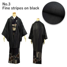 將圖片載入圖庫檢視器 Awase long Haori coat with same cloth haori cord, women, Geometric