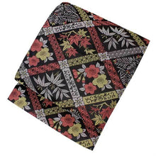 Load image into Gallery viewer, Ladies' Fukuro-Obi for Japanese Traditional Kimono - Formal Black Lattice Pine Bamboo Plum