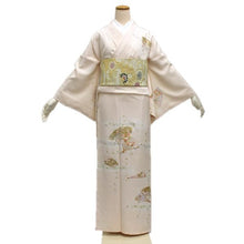 將圖片載入圖庫檢視器 Ladies' Silk Homongi Kimono: Japanese Traditional Clothes - Lined Pale Pink 155 - 165 cm