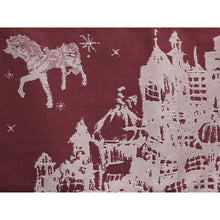 將圖片載入圖庫檢視器 Ladies' Hanhaba-Obi for Japanese Traditional Kimono - Reversible Long Deep Red Castle Horse