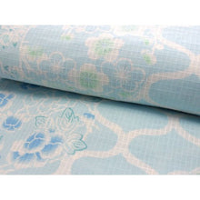 画像をギャラリービューアに読み込む, Ladies' Cotton Yukata: Japanese Traditional Clothes - Light Blue Mesh Floral SANKATSU