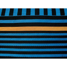 將圖片載入圖庫檢視器 Ladies' Hanhaba-Obi for Japanese Traditional Kimono - Reversible Blue Black Orange Stripe