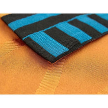 將圖片載入圖庫檢視器 Ladies' Hanhaba-Obi for Japanese Traditional Kimono - Reversible Blue Black Orange Stripe