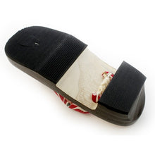 Load image into Gallery viewer, Women's Geta(Japanese Sandals) for Japanese Traditional Kimono/Yukata : - Cherry Blossoms with Red Hemp Leaves 23.0 - 24.5cm