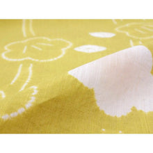 画像をギャラリービューアに読み込む, Ladies' Cotton Hemp Boushi Shibori Yukata : Japanese Traditional Clothes - Mustard Plum Flowers