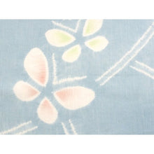画像をギャラリービューアに読み込む, Ladies' Cotton Hemp Boushi Shibori Yukata : Japanese Traditional Clothes - Light Blue Butterflies
