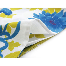 画像をギャラリービューアに読み込む, Ladies' CEOα Yukata : Japanese Traditional Clothes - White x Yellow Green