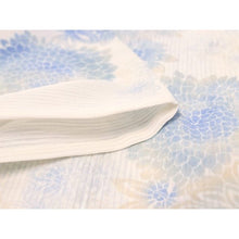 Load image into Gallery viewer, Ladies' Summer Kimono - Unlined White Blue Yellow Misuzu Uta