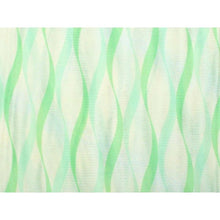 画像をギャラリービューアに読み込む, Ladies' Nagoya Obi for Japanese Traditional Kimono- Cream Yellow Green Curve Lines