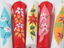 画像をギャラリービューアに読み込む, Elegant Hand-Painted Japanese Candles(The Four Seasons of Kyoto)– Japanese Art , Set of 5 in a Paulownia Wood Box