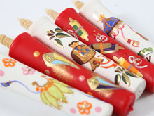 画像をギャラリービューアに読み込む, The Art of Japanese Warousoku(Candlelight), Lucky Treasures Motif, Set of 5 – Traditional Japanese Candle Art for Decoration