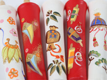 画像をギャラリービューアに読み込む, The Art of Japanese Warousoku(Candlelight), Lucky Treasures Motif, Set of 5 – Traditional Japanese Candle Art for Decoration