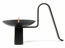 將圖片載入圖庫檢視器 Black Iron Candle Holder – Slim Wick Design