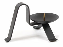 將圖片載入圖庫檢視器 Black Iron Candle Holder – Slim Wick Design