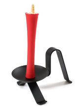將圖片載入圖庫檢視器 Black Iron Candle Holder – Slim Wick Design