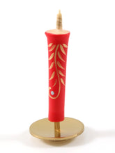 將圖片載入圖庫檢視器 Elegant Hand-Painted Japanese Candles(Elegant Kyoto Karakusa) – Japanese Art , Set of 5 in a Paulownia Wood Box