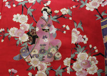 將圖片載入圖庫檢視器 Women's Happi Coat: Kimono Robe - Lovely "Maiko" Red