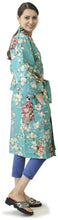 將圖片載入圖庫檢視器 Women's Happi Coat: Kimono Robe - Lovely "Maiko" Turquois