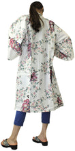 將圖片載入圖庫檢視器 Women's Happi Coat: Kimono Robe - Lovely "Maiko" White