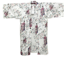 將圖片載入圖庫檢視器 Women's Happi Coat: Kimono Robe - Lovely "Maiko" White