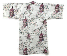 將圖片載入圖庫檢視器 Women's Happi Coat: Kimono Robe - Lovely "Maiko" White