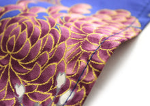 將圖片載入圖庫檢視器 Women's Happi Coat: Kimono Robe - Flying Crane & Peony Blue