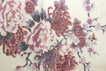 將圖片載入圖庫檢視器 Women's Happi Coat: Kimono Robe - Flying Crane & Peony White