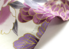 將圖片載入圖庫檢視器 Women's Happi Coat: Kimono Robe - Flying Crane & Peony White