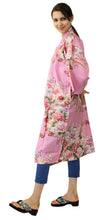 將圖片載入圖庫檢視器 Women's Happi Coat: Kimono Robe - Flowers in Bloom Pink