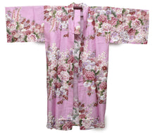 將圖片載入圖庫檢視器 Women's Happi Coat: Kimono Robe - Flowers in Bloom Pink