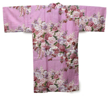 將圖片載入圖庫檢視器 Women's Happi Coat: Kimono Robe - Flowers in Bloom Pink