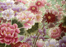 將圖片載入圖庫檢視器 Women's Happi Coat: Kimono Robe - Flowers in Bloom Turquois