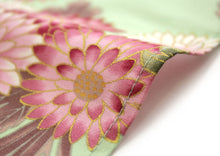 將圖片載入圖庫檢視器 Women's Happi Coat: Kimono Robe - Flowers in Bloom Turquois