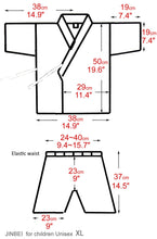 將圖片載入圖庫檢視器 Boy's Kids Jinbei Yukata Robe Kimono for Summer - Calligraphy "HIDEYOSHI" Navy