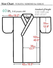 將圖片載入圖庫檢視器 Girl's Easy Yukata / Kimono Robe : Japanese Traditional Clothes - Dolls in Color Gradation Red